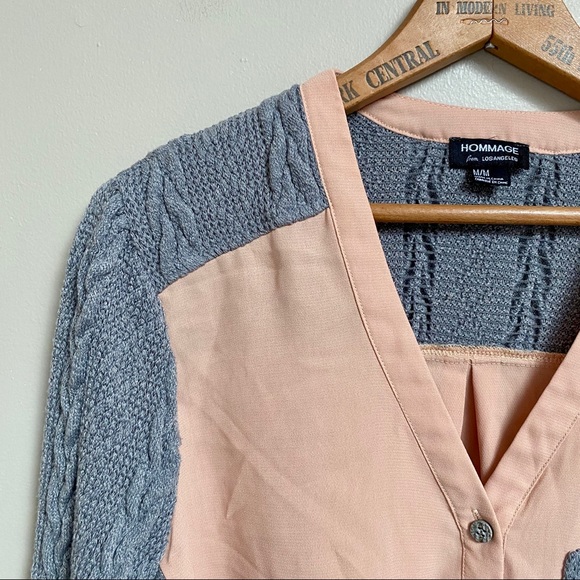 Hommage from Los Angeles mixed media top - Picture 2 of 8